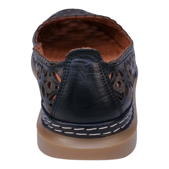 Cools 21 Women's Tumi Perforated Leather Flats Black Size 9 - Picture 5 of 5